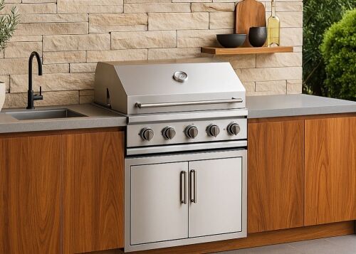 Mixing Textures: Timber, Stone and Steel in Outdoor Kitchen Design